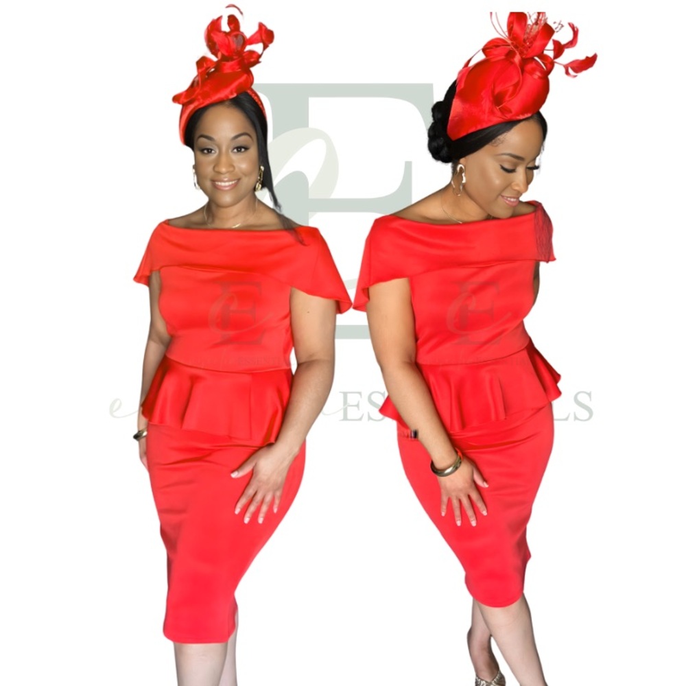 Radiant Luxury Red Statement Fascinator Hat